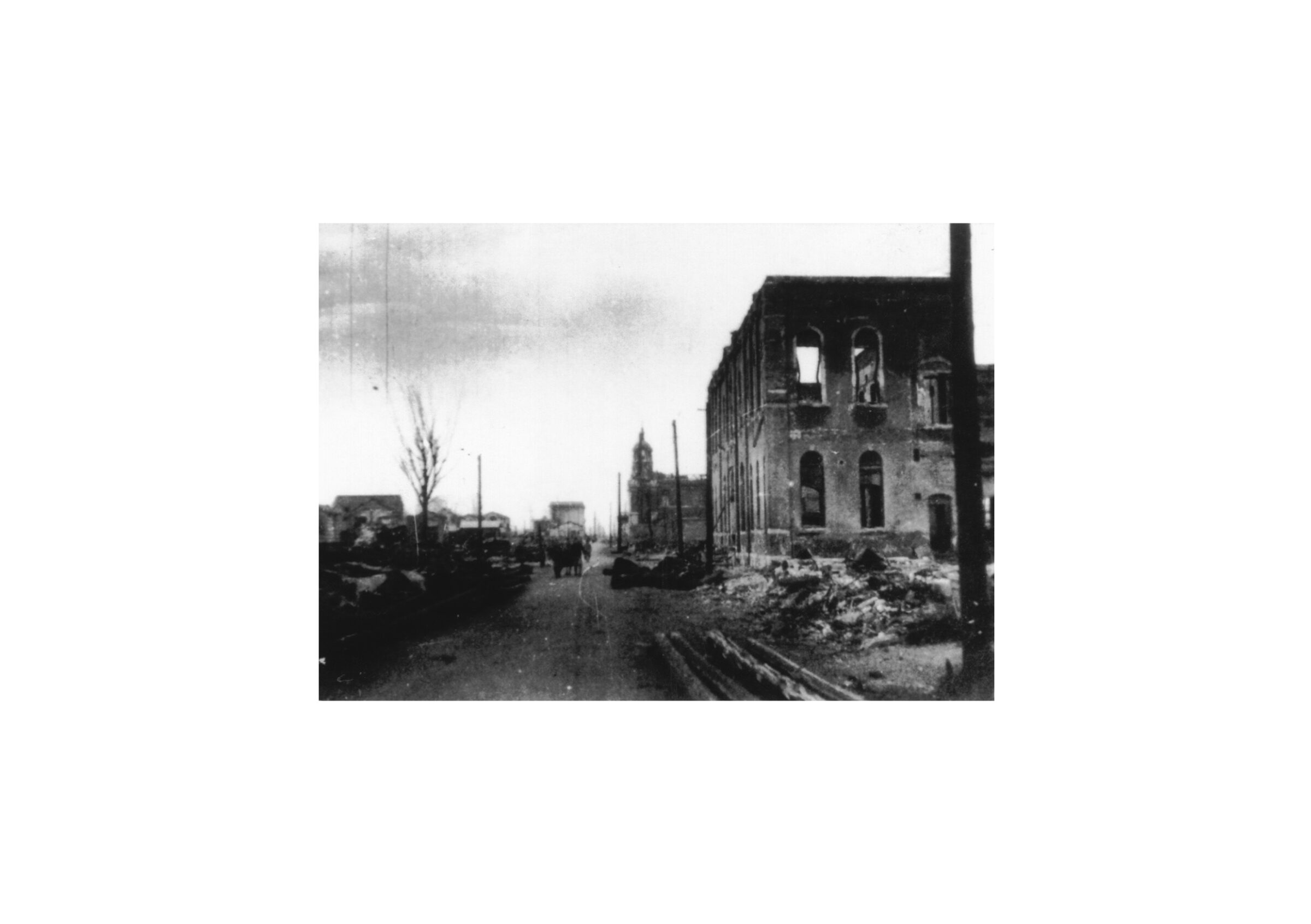 銀行小路の焼け跡